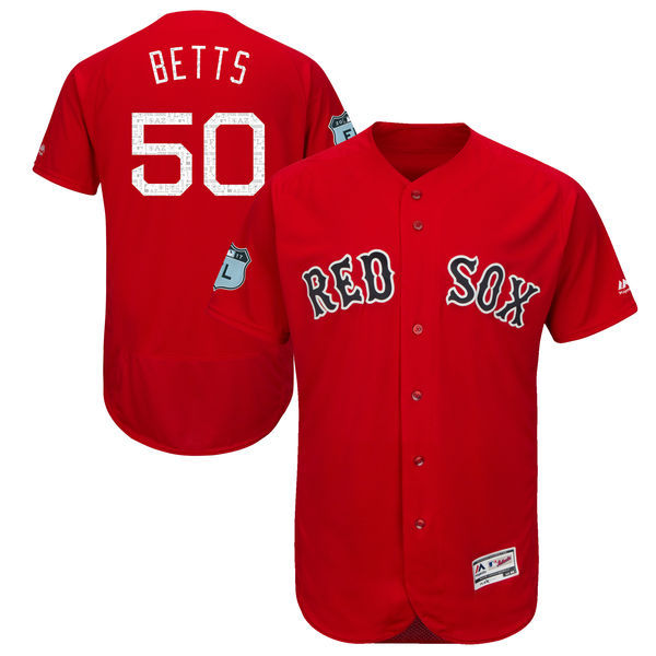2017 MLB Boston Red Sox #50 Betts Red Jerseys